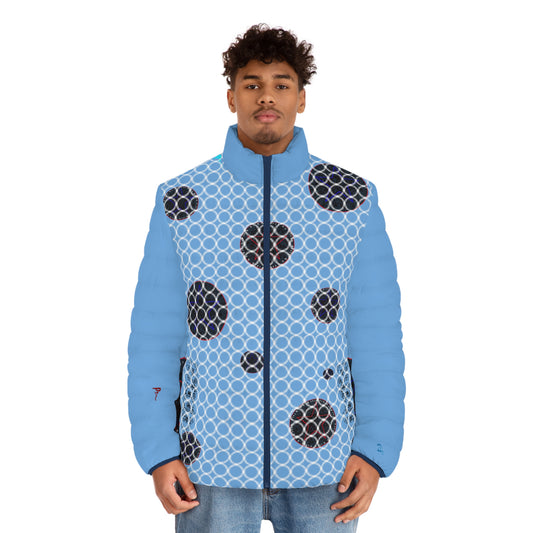 Pitch STar GrAphic Men's Puffer Jacket - Stylish and Warm Outerwear with Unique Polka Dot Design