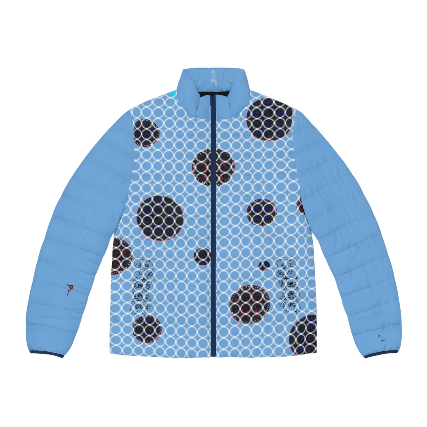 Pitch STar GrAphic Men's Puffer Jacket - Stylish and Warm Outerwear with Unique Polka Dot Design