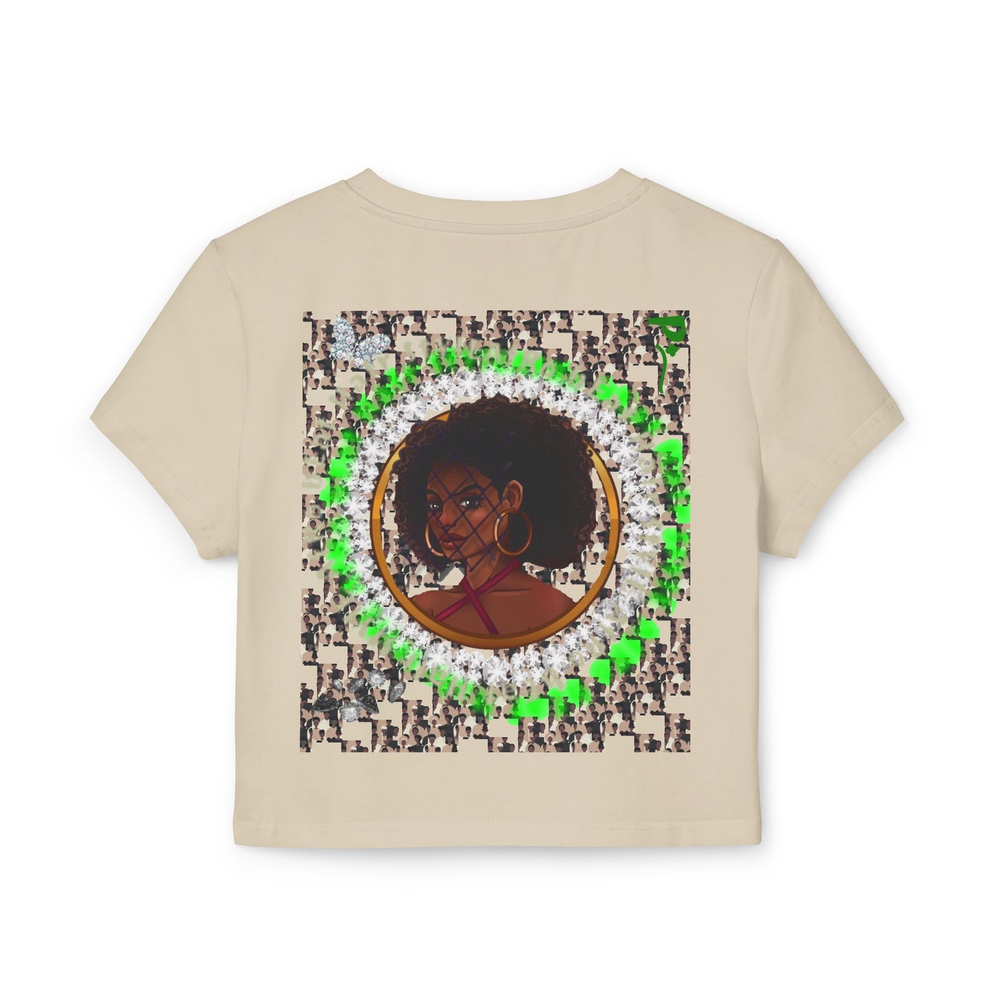 Pitch Afro Beat Hair Style Empowered Women’s Baby Tee - Celebrating Diversity and Strength