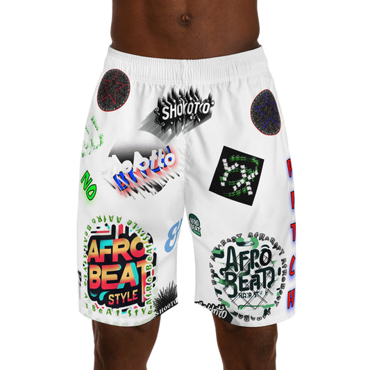 Men's Jogger Shorts - AfroBeat Hair Style Graphic - Urban Comfort