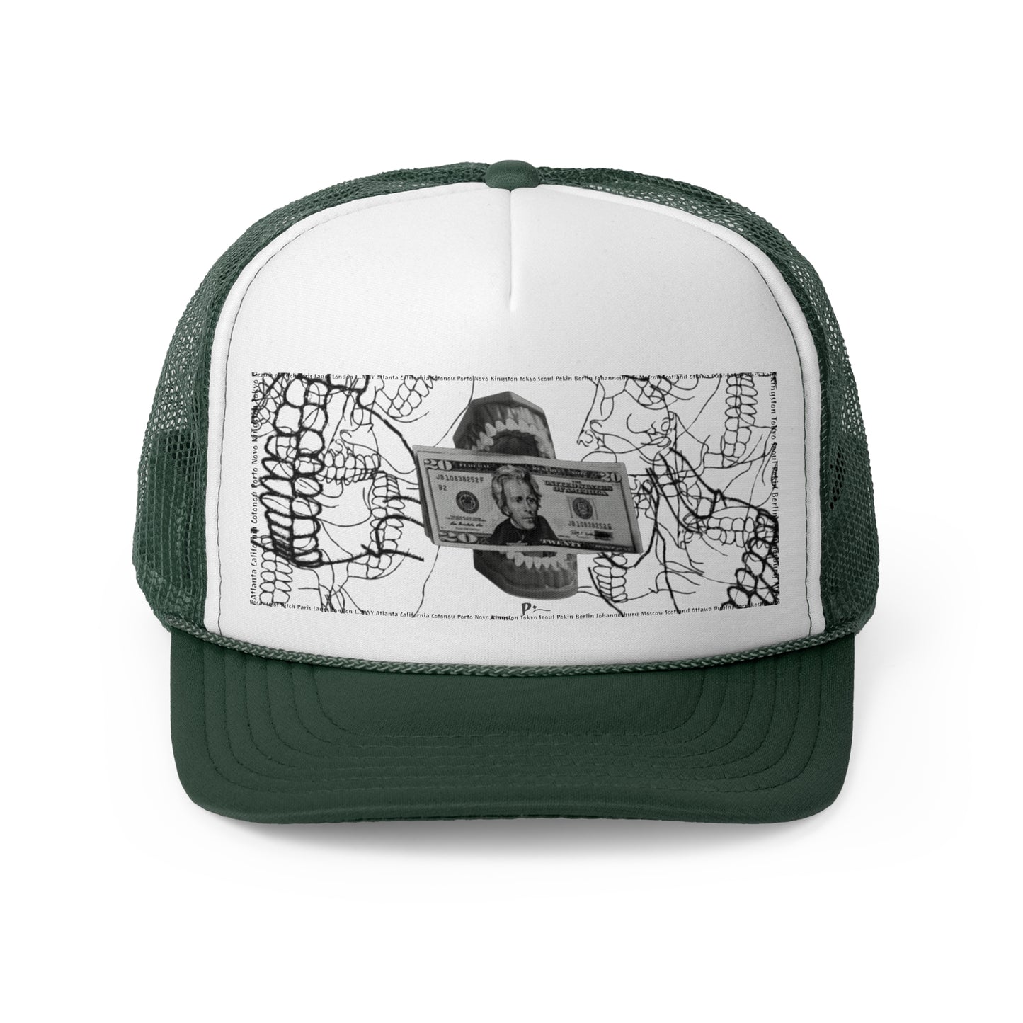 Pitch Edgy Money & Skull Trucker Cap