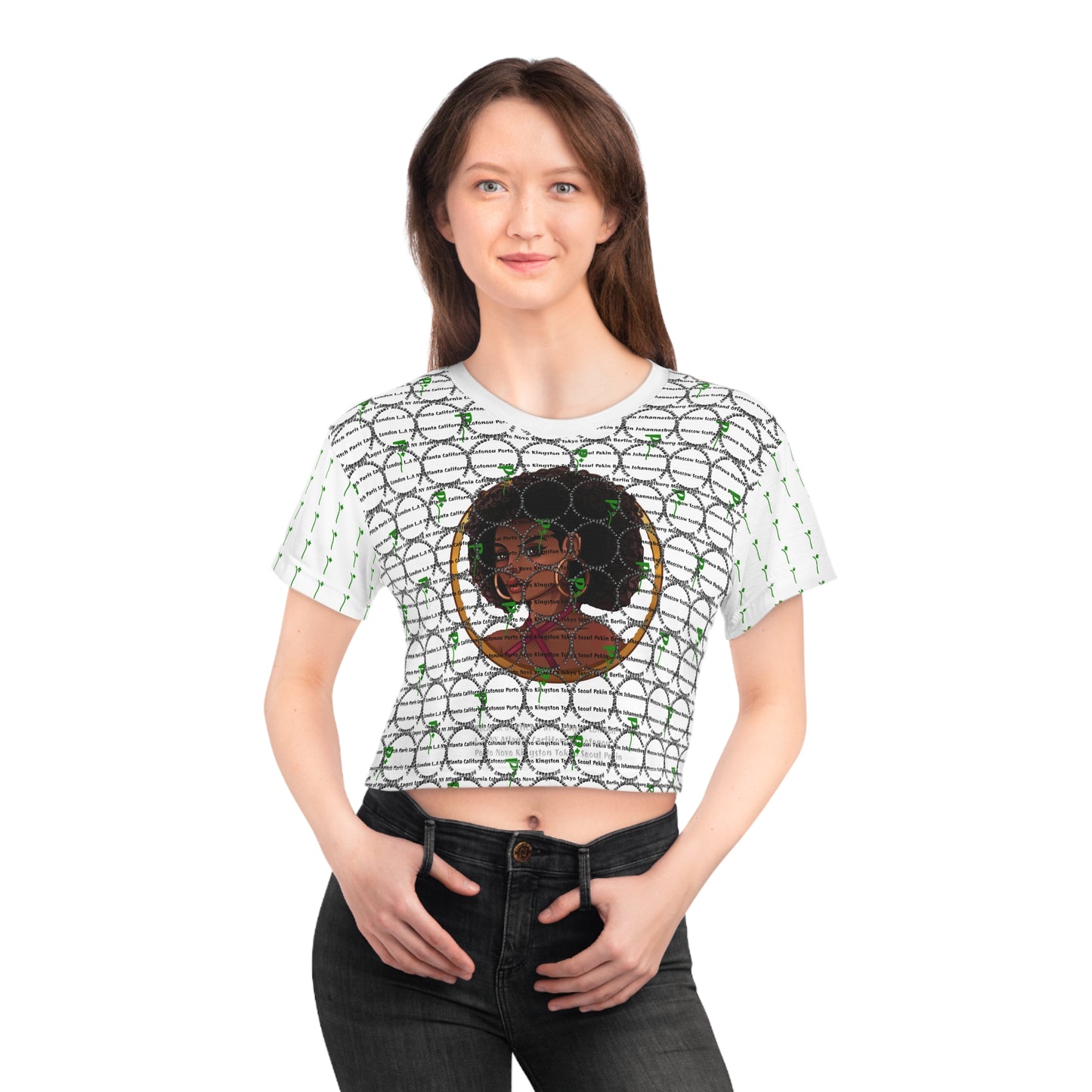 Pitch AfroBeat Hair Style Empowerment Crop Tee - Celebrating Black Culture