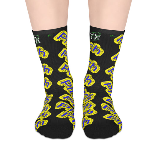 Pitch Patterned Mid-length Socks