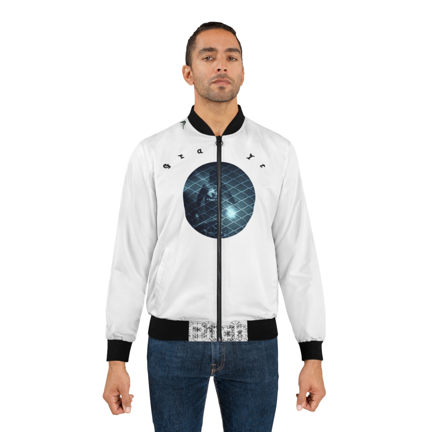 Pitch Bomber Jacket - Cyberpunk Style Futuristic Graphic Design Men's Outerwear