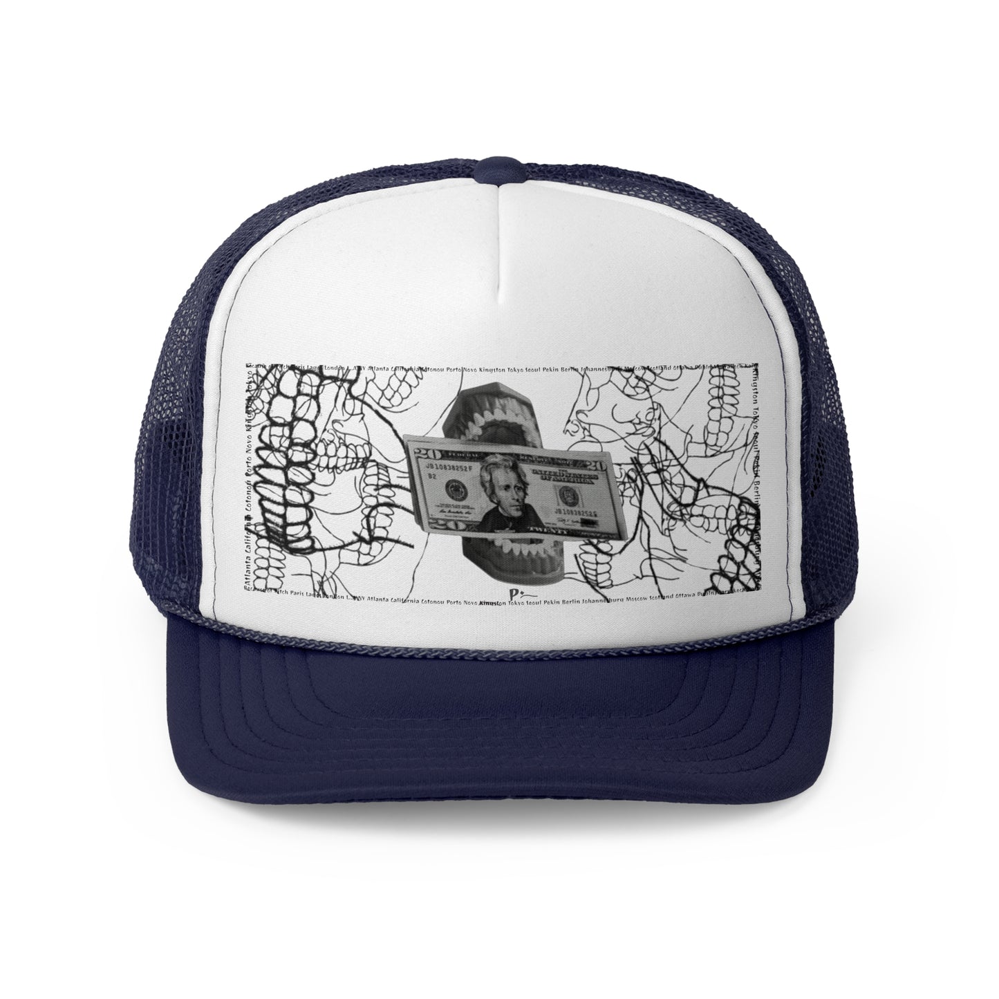 Pitch Edgy Money & Skull Trucker Cap