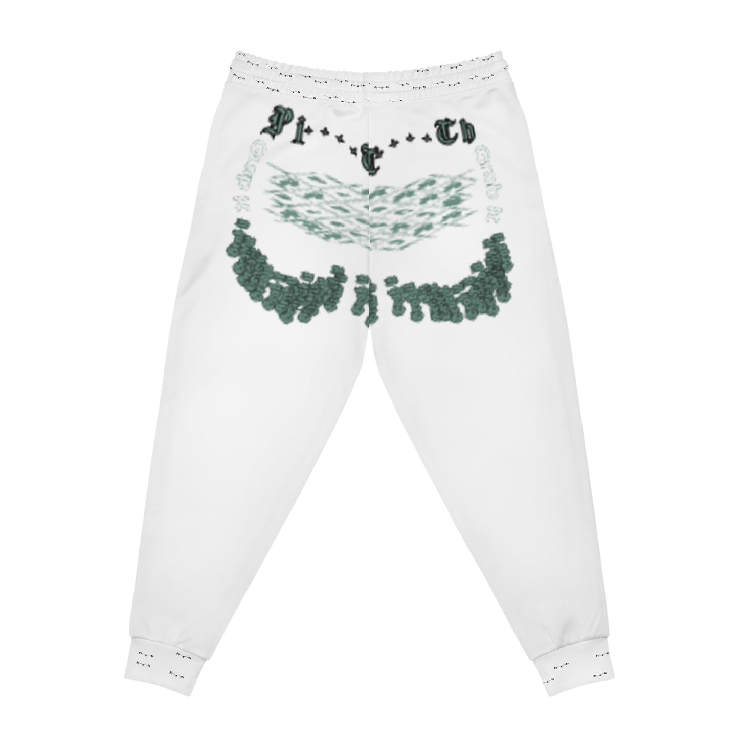 Pitch Woman Pixelated Stylish Athletic Joggers - Eco-Friendly Print for Active Lifestyle