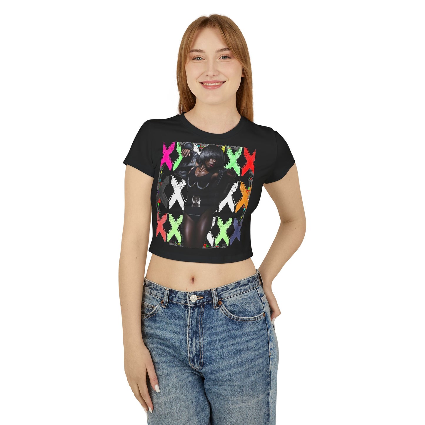 Pitch Baby Tee - Pitch Edgy Women's Baby Tee with Bold Graphic Design