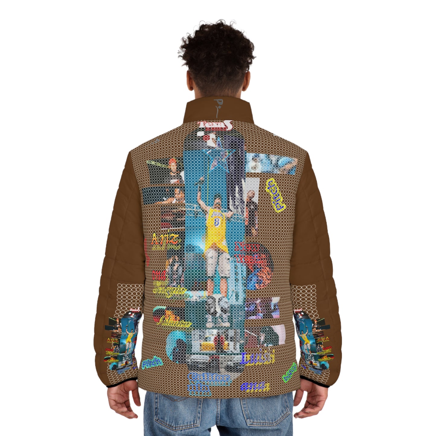 Pitch Puffer Jacket - Skate Cascade Urban Style Men's Jacket with Colorful Travel Print