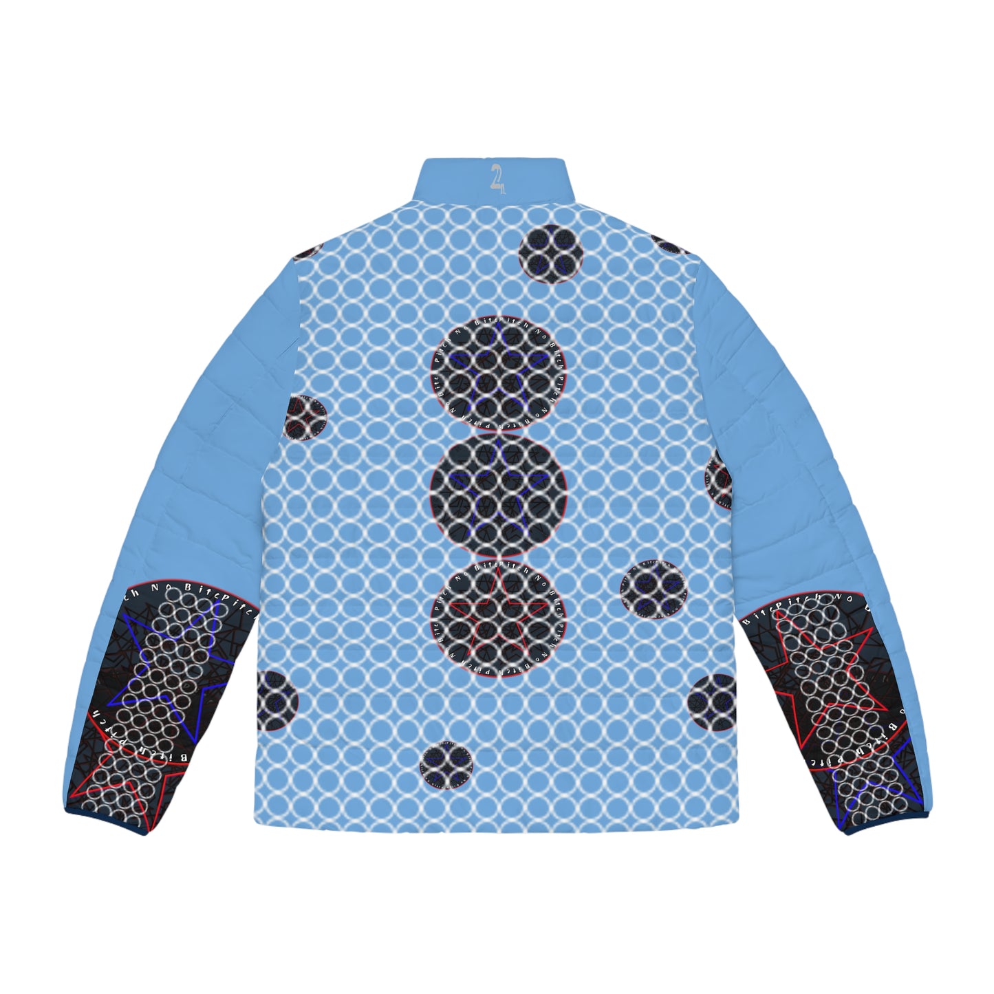 Pitch STar GrAphic Men's Puffer Jacket - Stylish and Warm Outerwear with Unique Polka Dot Design