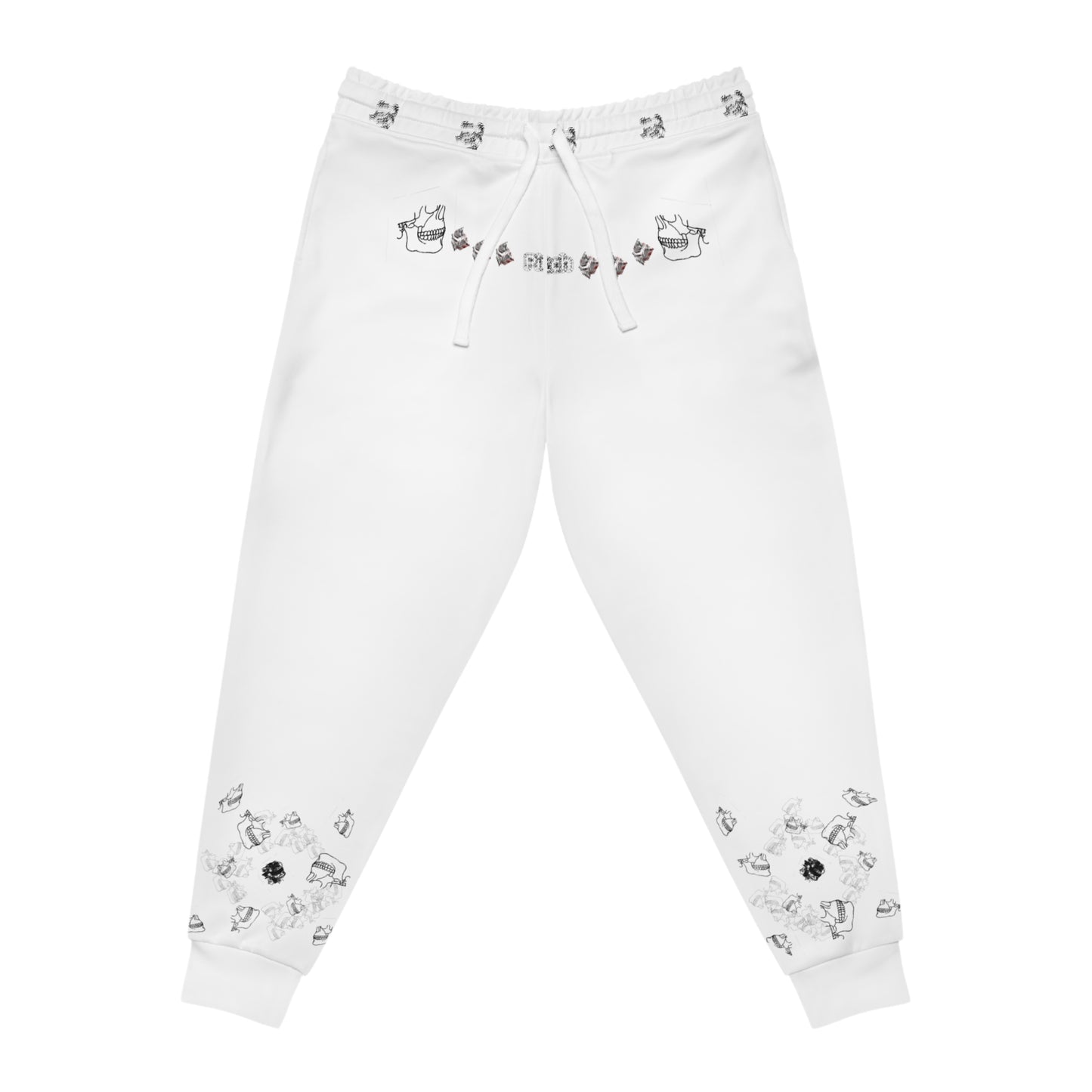 Stylish Athletic Joggers with Artistic Skull Designs