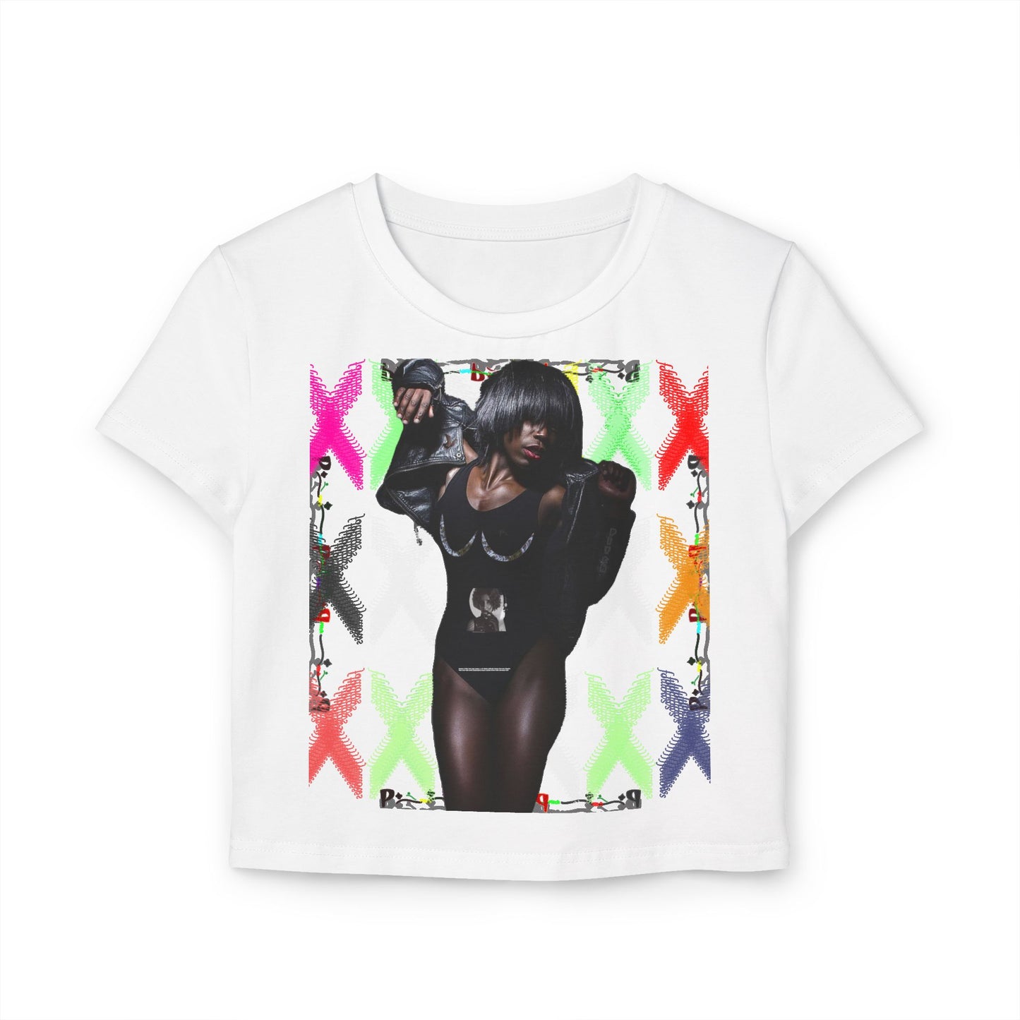 Pitch Baby Tee - Pitch Edgy Women's Baby Tee with Bold Graphic Design