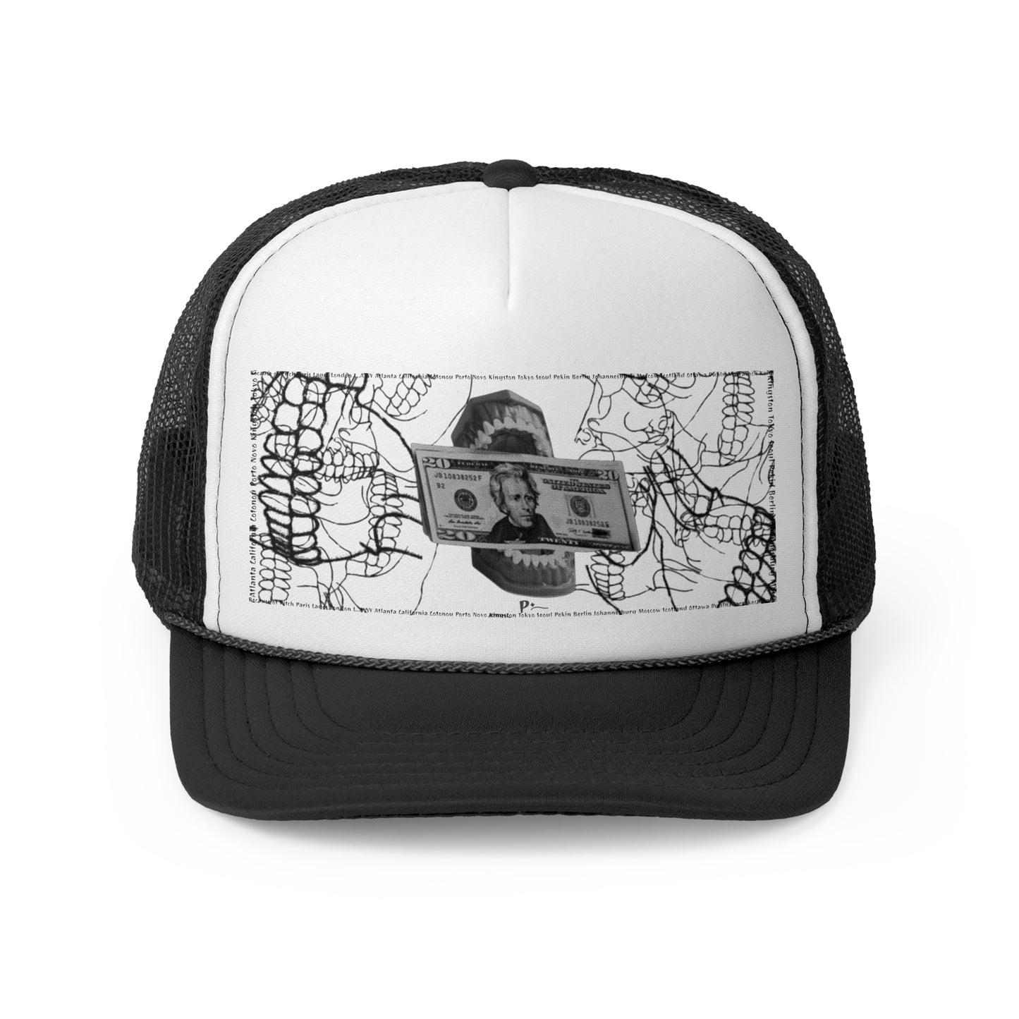 Pitch Edgy Money & Skull Trucker Cap