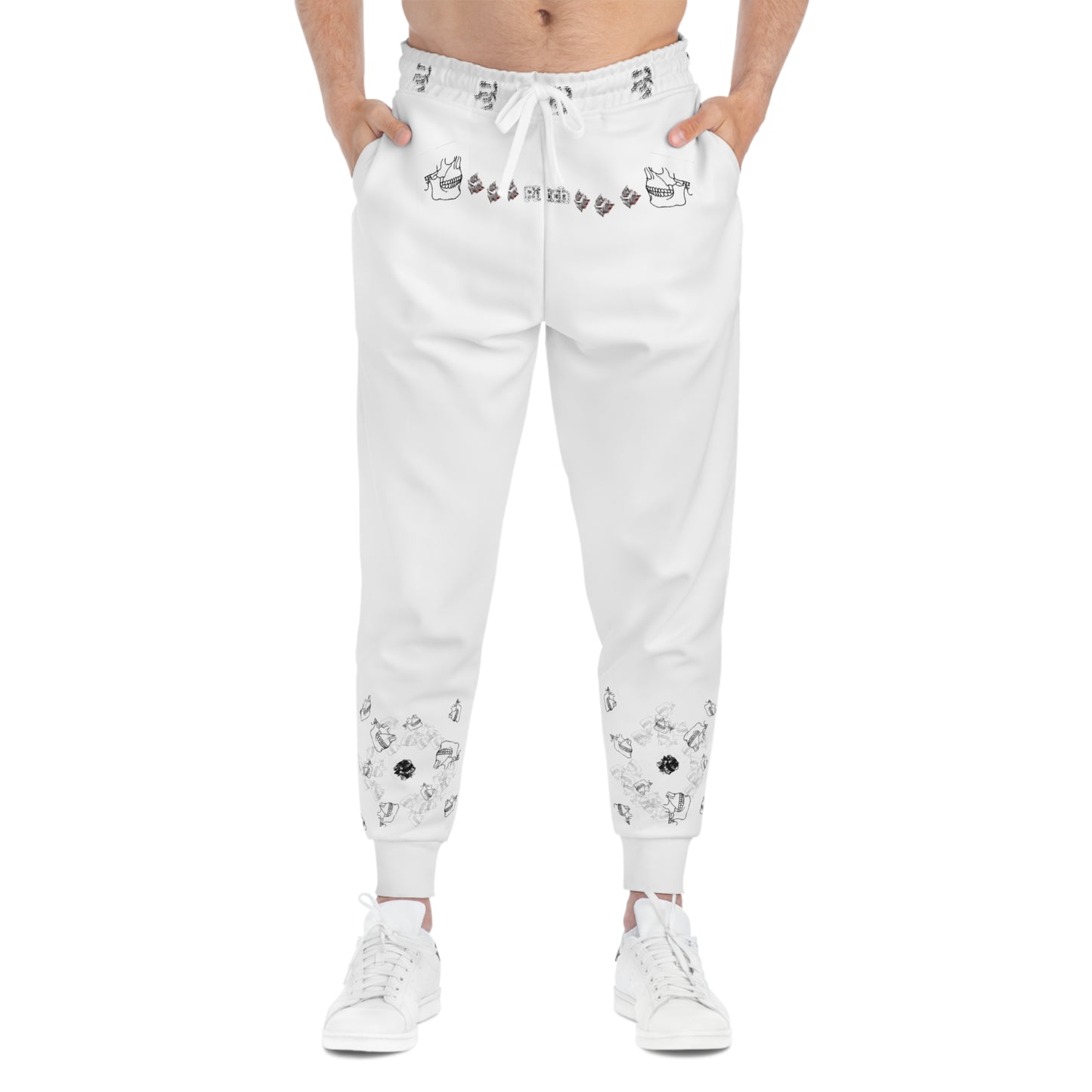 Stylish Athletic Joggers with Artistic Skull Designs