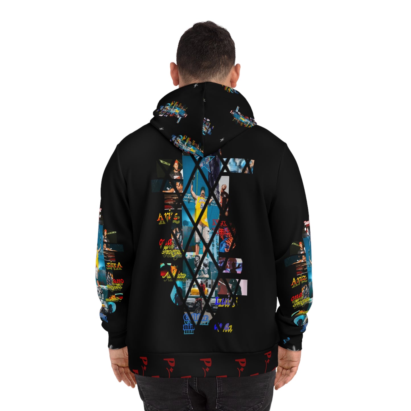 Pitch Skate Cascade Graphic Urban Art Fashion Hoodie - Colorful Cityscape Design