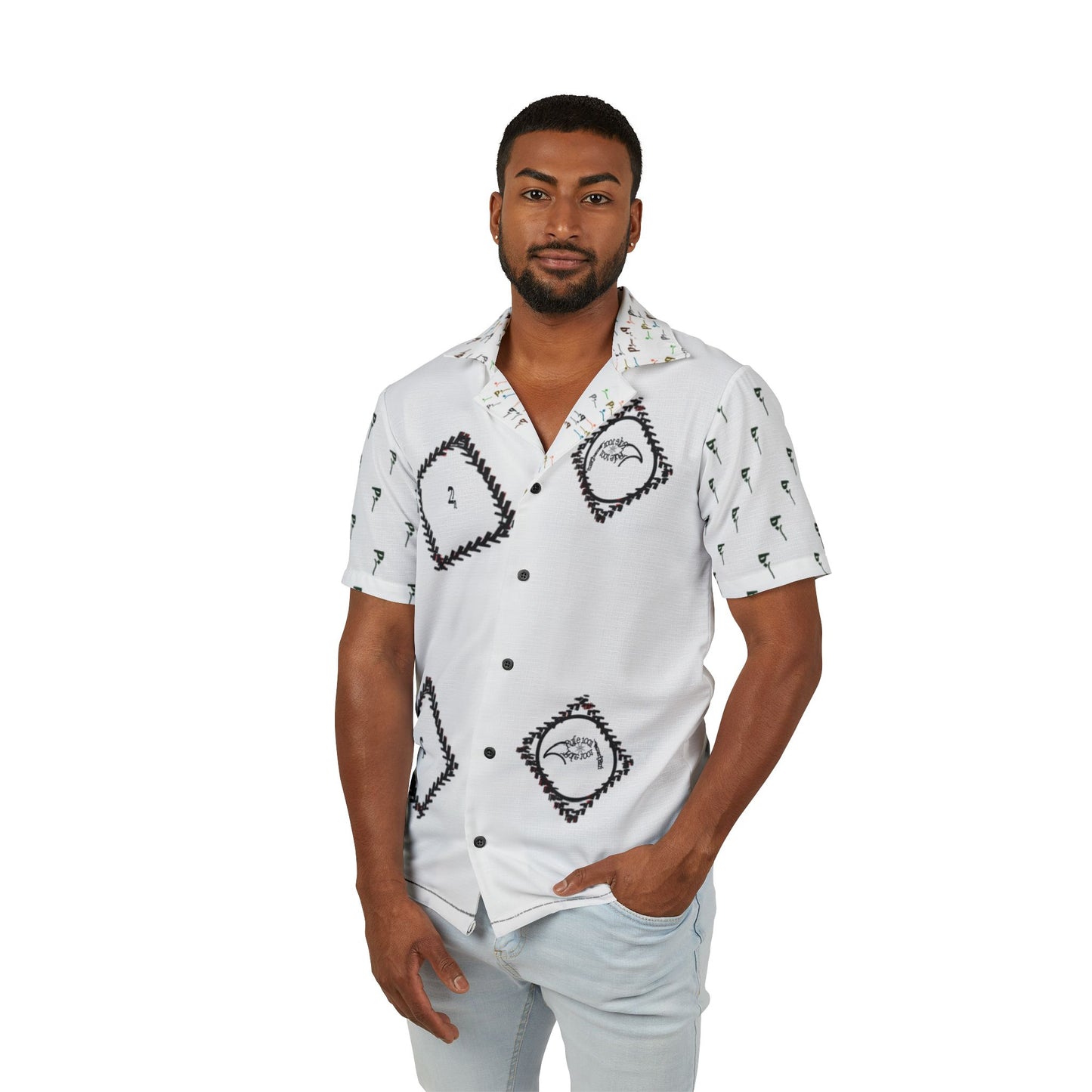 Camp Shirt | Pitch Tropical Men's Hawaiian Camp Shirt | Perfect for Beach Days & Luau Celebrations