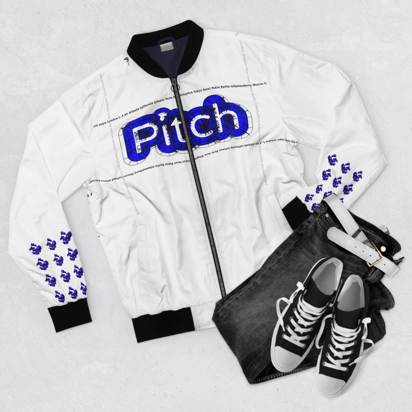 Pitch Graphic Follows Bomber Jacket