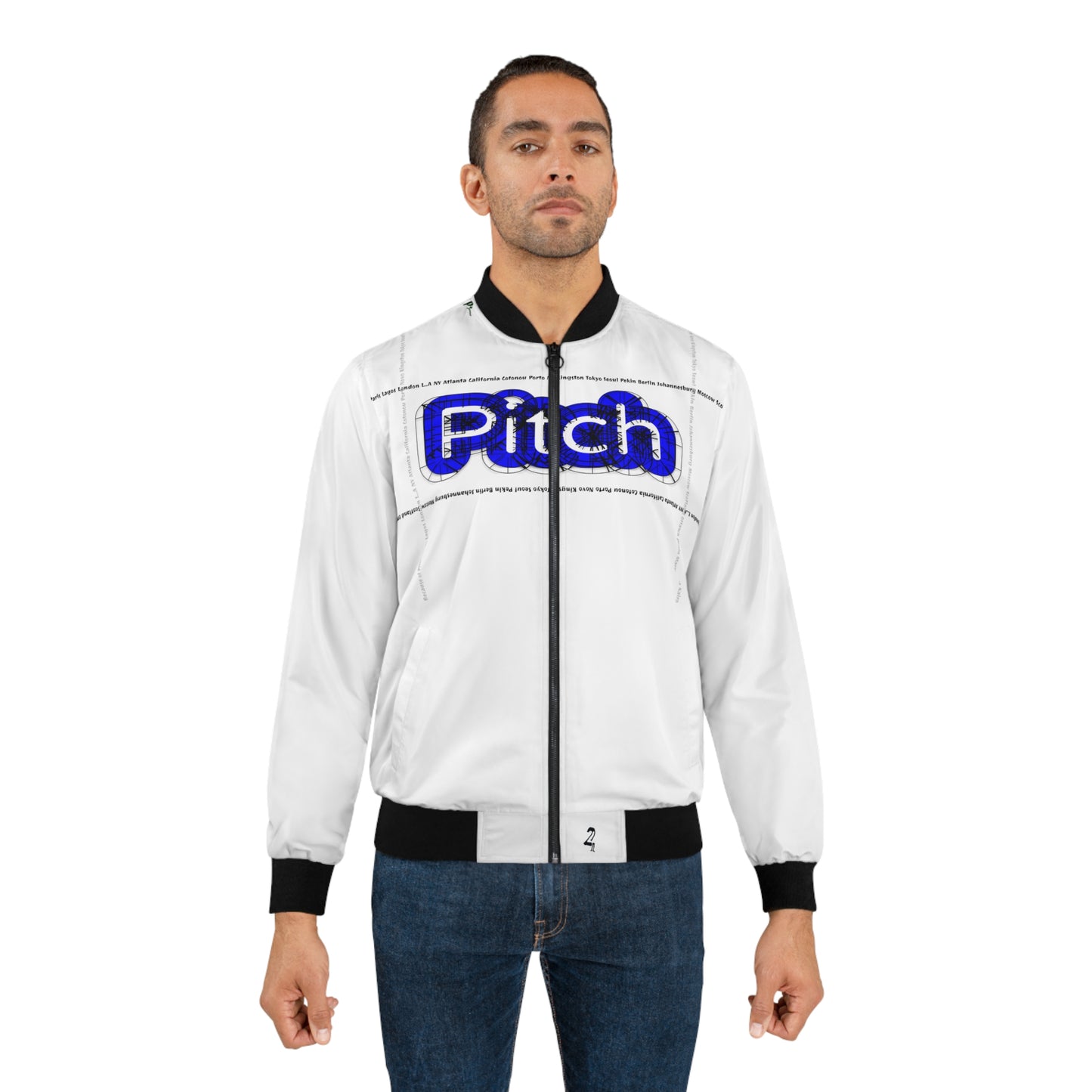 Pitch Graphic Follows Bomber Jacket