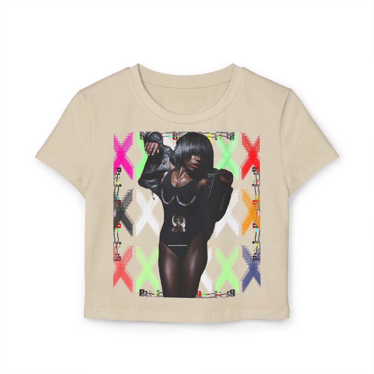 Pitch Baby Tee - Pitch Edgy Women's Baby Tee with Bold Graphic Design