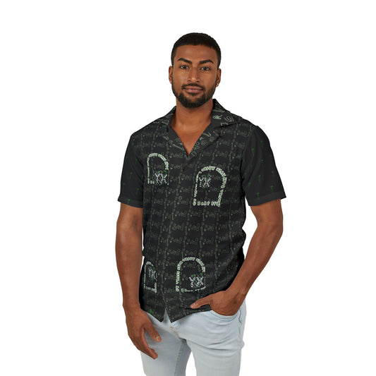 Pitch Men's AfroBeat Hawaiian Camp Shirt - Botanical Vibe for Summer Gatherings