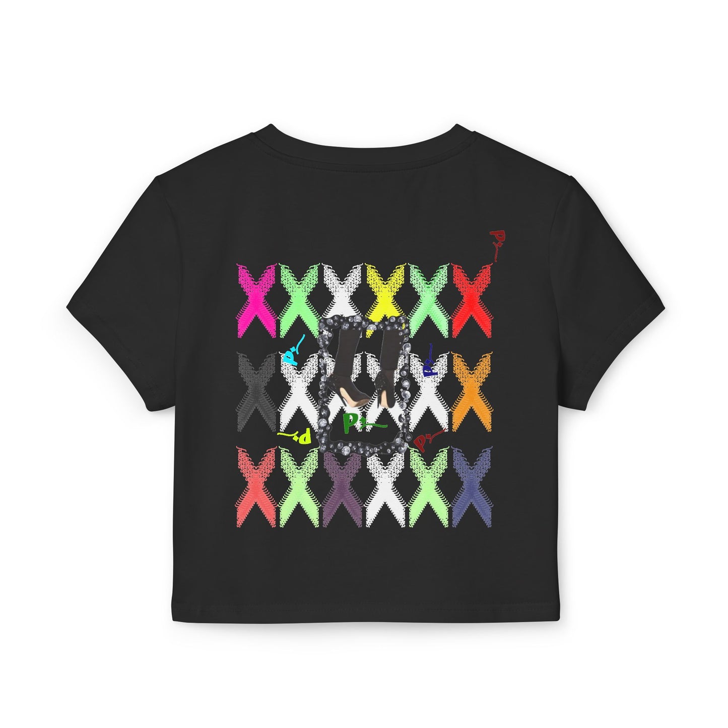 Pitch Baby Tee - Pitch Edgy Women's Baby Tee with Bold Graphic Design