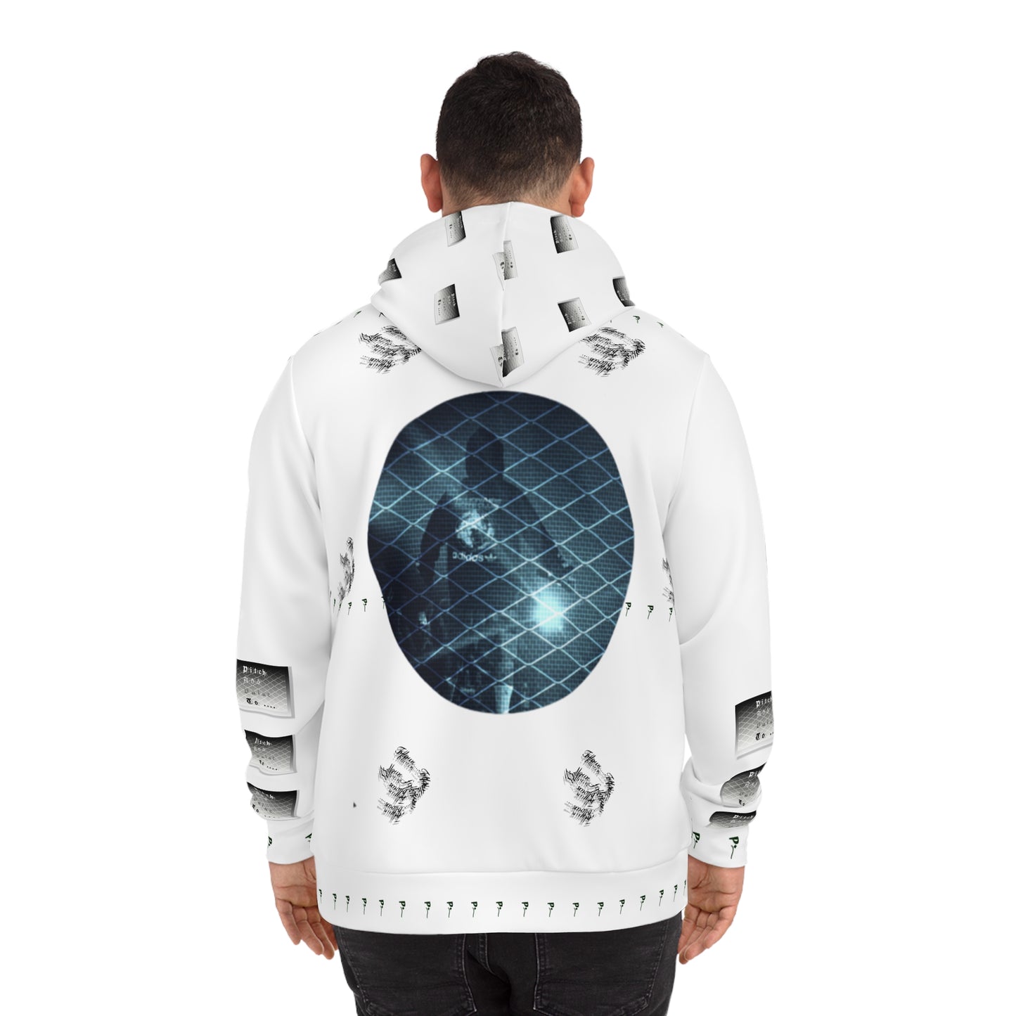 Pitch Stage Vibes Fashion Hoodie - Trendy White Design with Unique Patterns