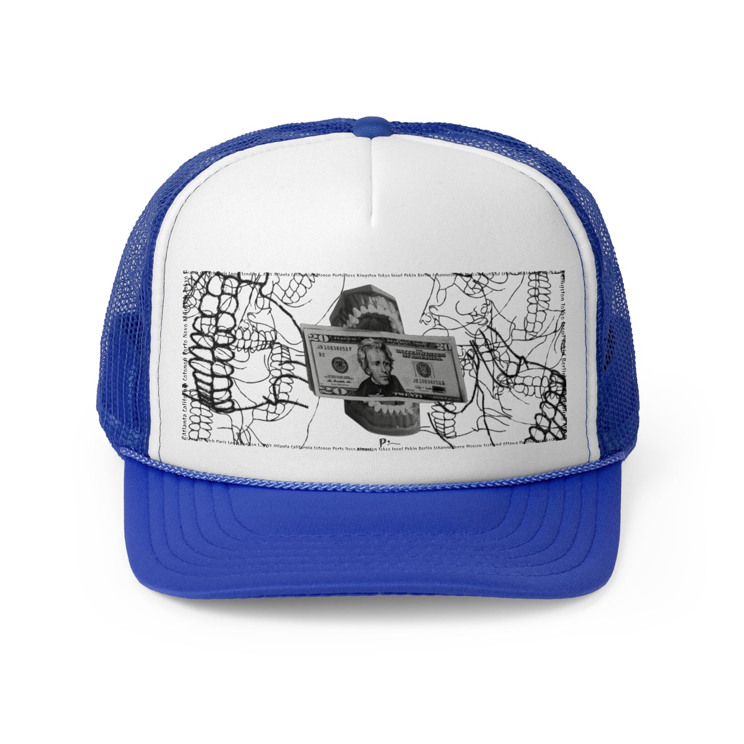 Pitch Edgy Money & Skull Trucker Cap