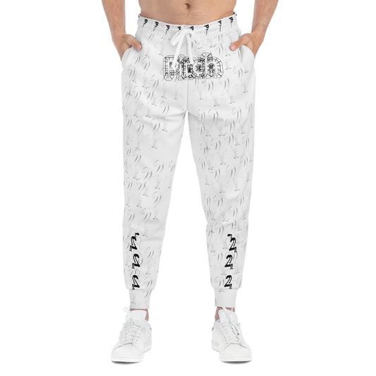 Graphic Print Athletic Joggers -Men Wear