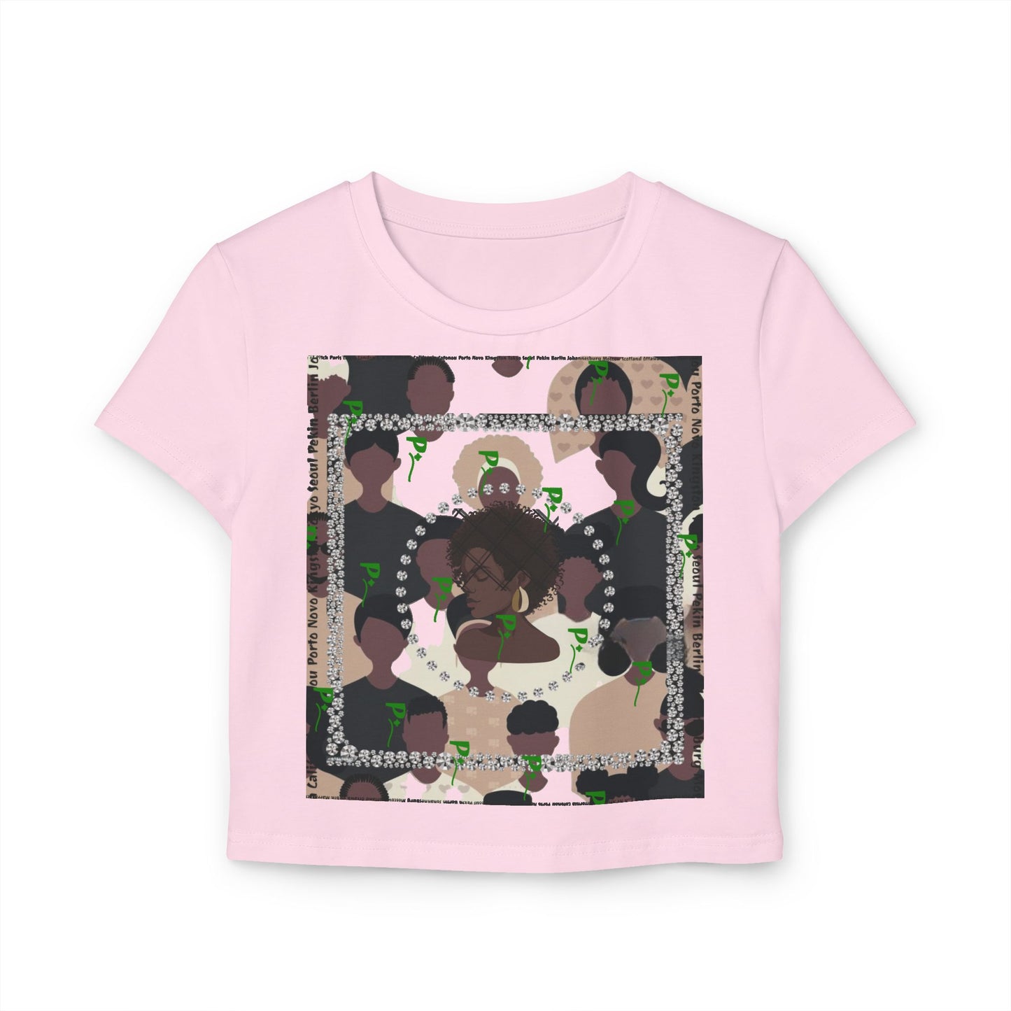 Pitch Afro Beat Hair Style Empowered Women’s Baby Tee - Celebrating Diversity and Strength