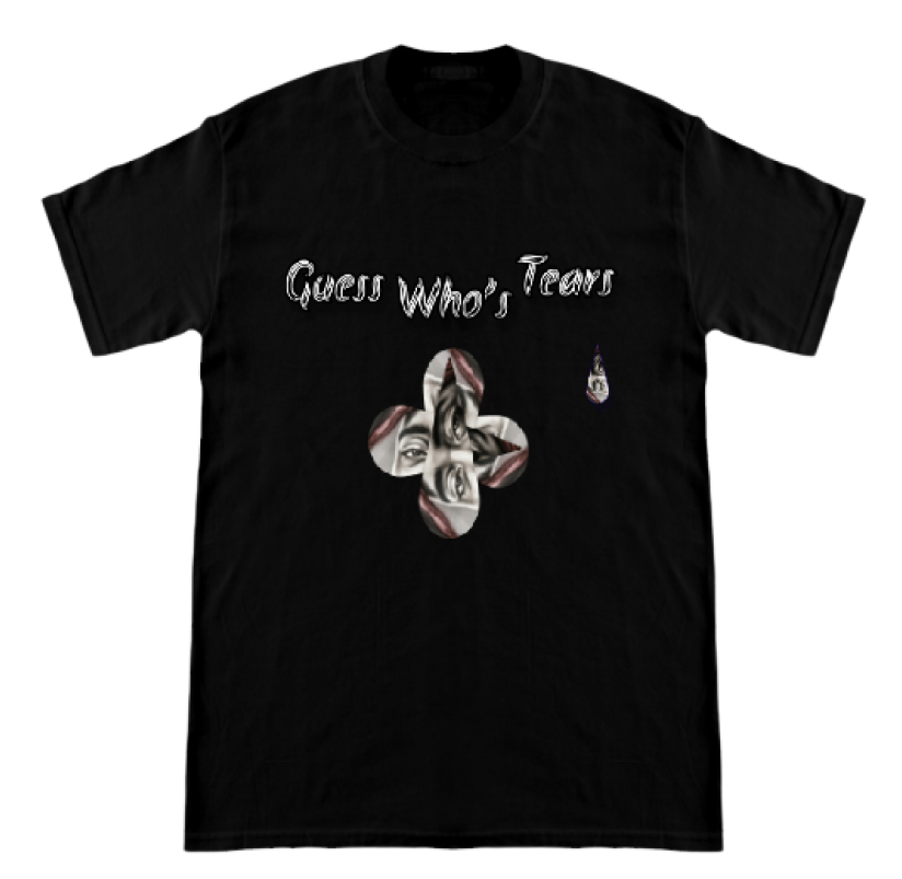 Stencil Tear Men Heavy Cotton Tee, Graphic Short, Tear Shape  Design, Who's Tear Style, Concept Rear Collar Fur